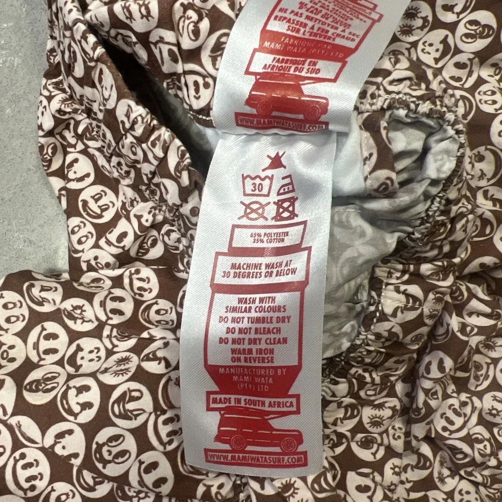 Mami Wata Made In South Africa Youth Funny Faces Shorts Size Small